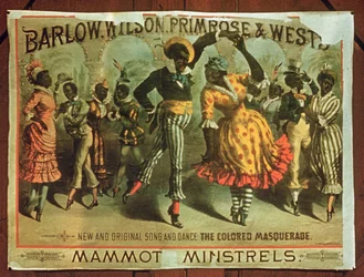 Plakat reklamujący Barlow, Wilson, Primrose i Wests Mammot Minstrels Coloured Masquerade