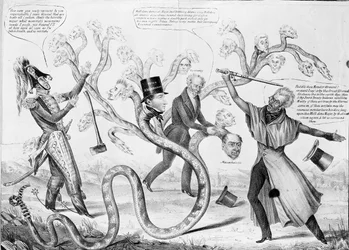 Prezydent Andrew Jackson (1767-1845) zabija Hydrę