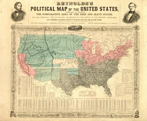 Reynoldss Mapa polityczna Stanów Zjednoczonych, c.1850
