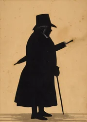 Sylwetka, ok. 1830 (papier, rama klonowa)