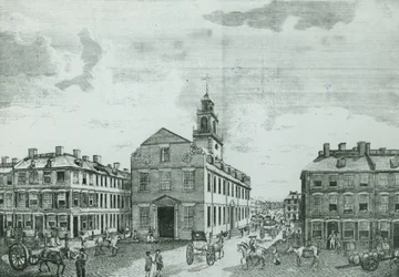 Południowo-zachodni widok na The Old State House, Boston, 1881
