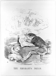 Sen emigrantów, opublikowany w Yankee Doodle, 20 marca 1847 r.