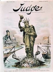 Proponowane miejsce zatopienia emigrantów, przednia okładka sędziego, 22 marca 1890 r.