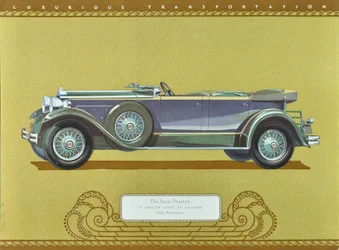 The Sport Phaeton, A Custom Eight firmy Packard, wyd. 1930 (kolorowa litografia)