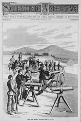 Nowy model Gatling Gun, z Scientific American, 14 czerwca 1879 r.