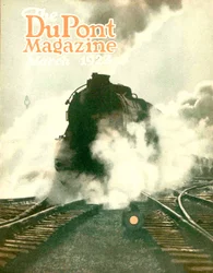 Pociąg, przednia okładka magazynu DuPont, marzec 1923