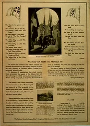 Potrzebujemy armii do ochrony, broszura propagandowa Ligi Bezpieczeństwa Narodowego, ok. 1914-18