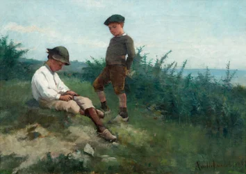 Chłopcy przy brzegu