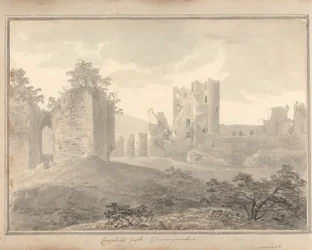 Widoki w Anglii, Szkocji i Walii: Zamek Caerphilly, Glamorganshire
