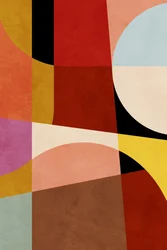 Ciepłe kolory – geometria w stylu Bauhausu 2