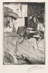 Albert Besnard i jego model, 1896.