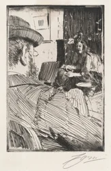 Albert Besnard i jego model