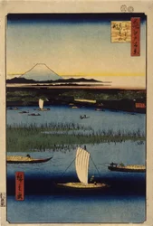 Farewell Channels At Mitsumata (kolorowy drzeworyt)