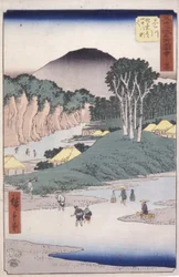 Stacja 27, Kakegawa (kolorowy drzeworyt)