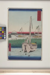 Wyprawa Tsukuda do wschodniej stolicy (T?to: Tsukuda Oki) (drzeworyt kolorowy)