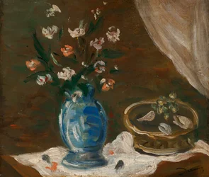 Martwa natura z kwiatami - Vase bleu