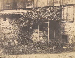 [Rustykalny budynek z Człowiekiem pod kratą], ok. 201 1853.