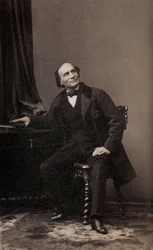 Henri Robin, holenderski kuglarz, c. 1860 (zdjęcie czarno-białe)