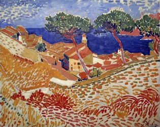 Collioure, wioska i morze
