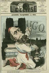 Auguste Vacquerie (1819-1895), francuski poeta, dramaturg i dziennikarz. Okładka w „” L