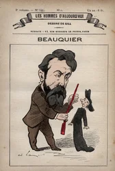 Karykatura Charlesa Beauquiera francuskiego polityka 1833 - 1916 z 