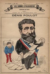 Karykatura Denisa Poulota z lat 1832-1905 z 
