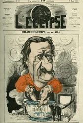 Champfleury, Jules Husson dit (1821-1889), francuski krytyk i powieściopisarz. Okładka w „” L