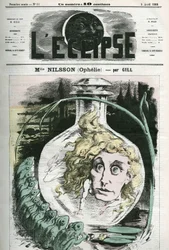 Christine Nilsson w roli Ophelie (1843- ok. 1880) szwedzkiej śpiewaczki operowej. Okładka w „” L