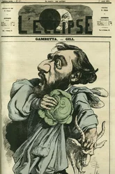 Leon Gambetta (1838-1882), polityk francuski. Okładka w „” L