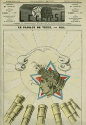 Przejście Wenus (Republika) przed słońcem (Monarchia) w 1874 r. Okładka w „”L