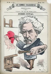 Portret Armanda Felixa Marisa Jobbe-Duvala Jobbe Duvala (1821-1889), francuskiego malarza i polityka. Karykatura Gilla, Paryż.