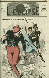 Obuwie narodowe, Otto von Bismarck (1815-1898) wymienia swoje buty na chodaki znad Mozeli. Okładka „L