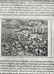 Lądowanie, z Cosmographie universelle Andre Theveta, 1575