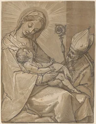 Madonna z Dzieciątkiem z biskupem, 1591.