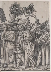 Sekcja B: Izaak, Noe i inne postacie z Triumfu Chrystusa, 1836.