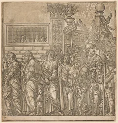 Triumf Juliusza Cezara: Procesja mężczyzn, kobiet i dzieci, 1593-99.