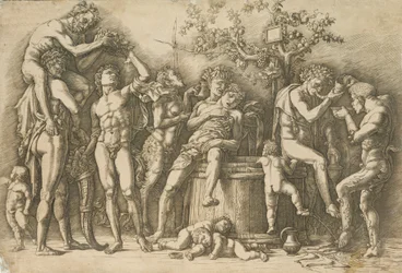 Bachanalia z kadzią na wino, ca. 1470-90.