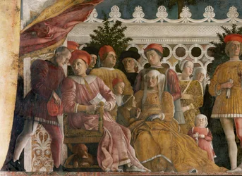 Lodovico Gonzaga z rodziną i dworzanami (fresk)