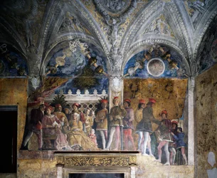 Ludovico Gonzaga, Marsilio Andreasi, Barbara Brandenburska z córką Paulą i Rodolfo Gonzagami