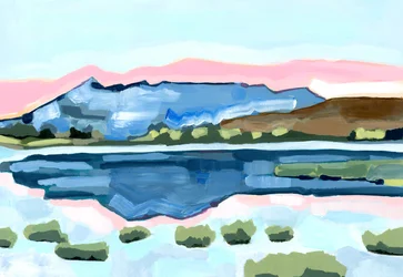 Cool Reflections, 2024 (akryl na papierze)