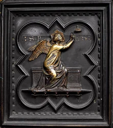 Nadzieja, panel A południowych drzwi baptysterium San Giovanni, 1336 (brąz)