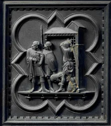 Jana Chrzciciela, szesnasty panel południowych drzwi baptysterium San Giovanni, 1336 (brąz)