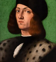 Portret młodego mężczyzny, detal