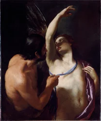 Ikar i Dedale (Ikar i Dedal) Obraz Andrea Sacchi (1599-1661) początek XVII wieku Genes, Musei di Strada Nuova (ex Palazzo Rosso)