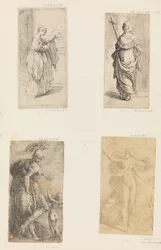 Dwie kobiety, Mars i Kupidyn, Diana, ca. 1536-38 .