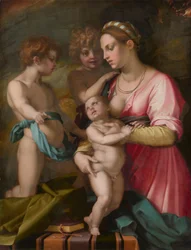 Dobroczynność, przed 1530 (olej na panelu)