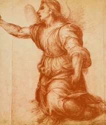 Studium Anioła, rysunek Andrei del Sarto wykonany dla Zwiastowania, obecnie mieszczący się w Galerii Palatina. Gabinet Rysunków i Grafiki, Galeria Uffizi, Florencja