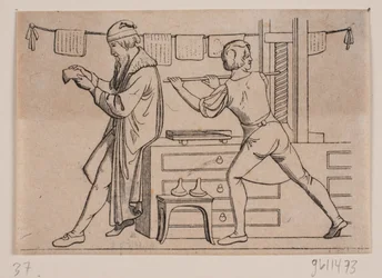 Johannes Gutenberg w swoim warsztacie