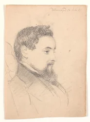 Portret mężczyzny, profil z prawej strony