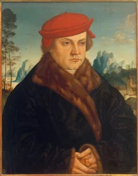 Portret mężczyzny w czerwonym berecie